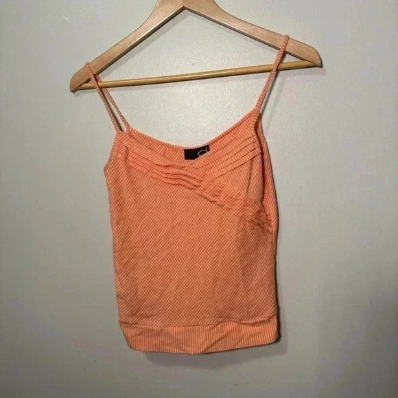 Y2K clementine frilly tank top  tropical coquette S - Picture 4 of 5